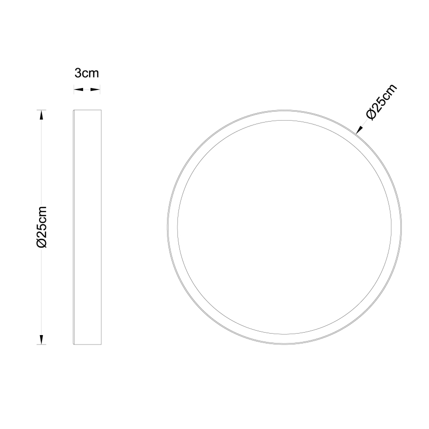 Globo - LED taklampa LED/15W/230V diameter 25 cm
