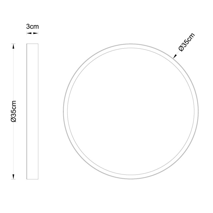 Globo - LED taklampa LED/22W/230V diameter 35 cm
