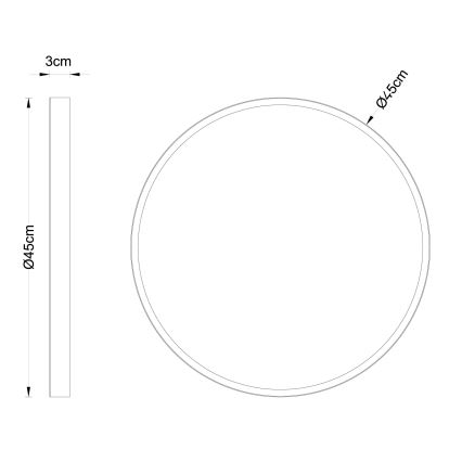 Globo - LED taklampa LED/30W/230V diameter 45 cm