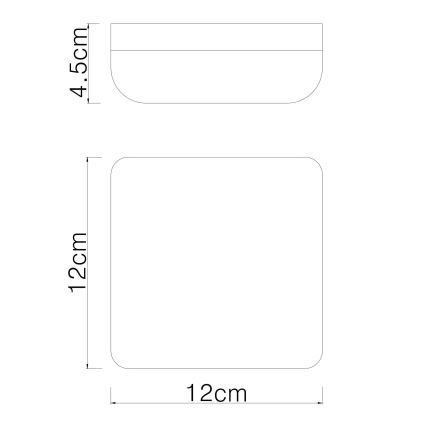 Globo - LED taklampa LED/8W/230V 4000K 12x12 cm svart