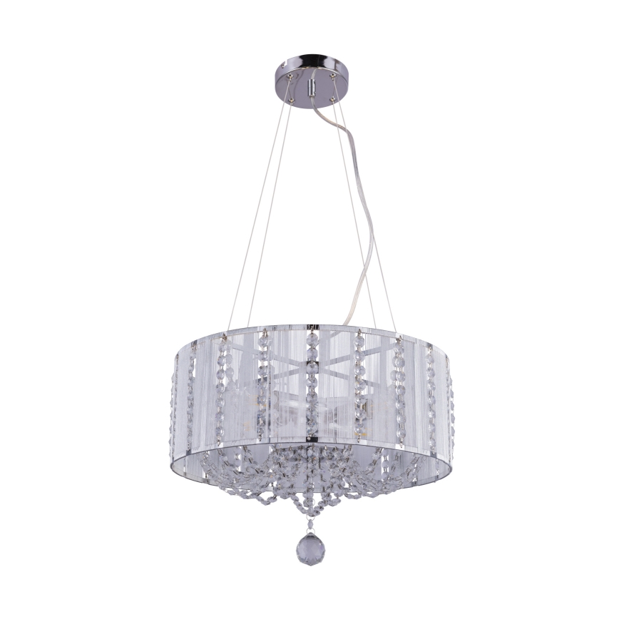Globo 15091H - Kristallkrona med snöre VäggA 4xE14/40W/230V