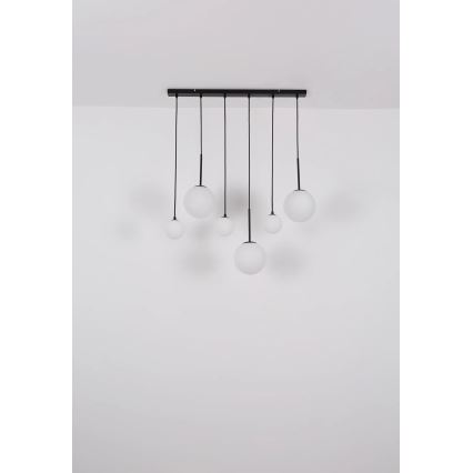 Globo - Ljuskrona med textilsladd 3xE27/9W/230V + 3xG9/5W