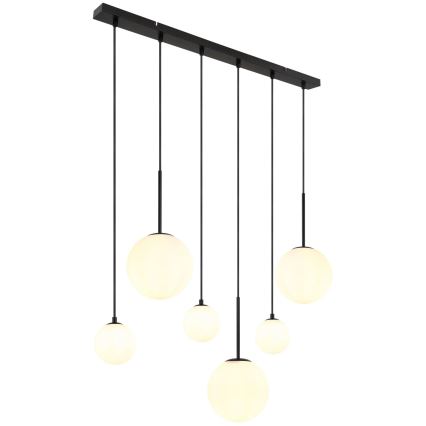 Globo - Ljuskrona med textilsladd 3xE27/9W/230V + 3xG9/5W