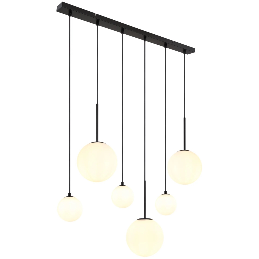 Globo - Ljuskrona med textilsladd 3xE27/9W/230V + 3xG9/5W