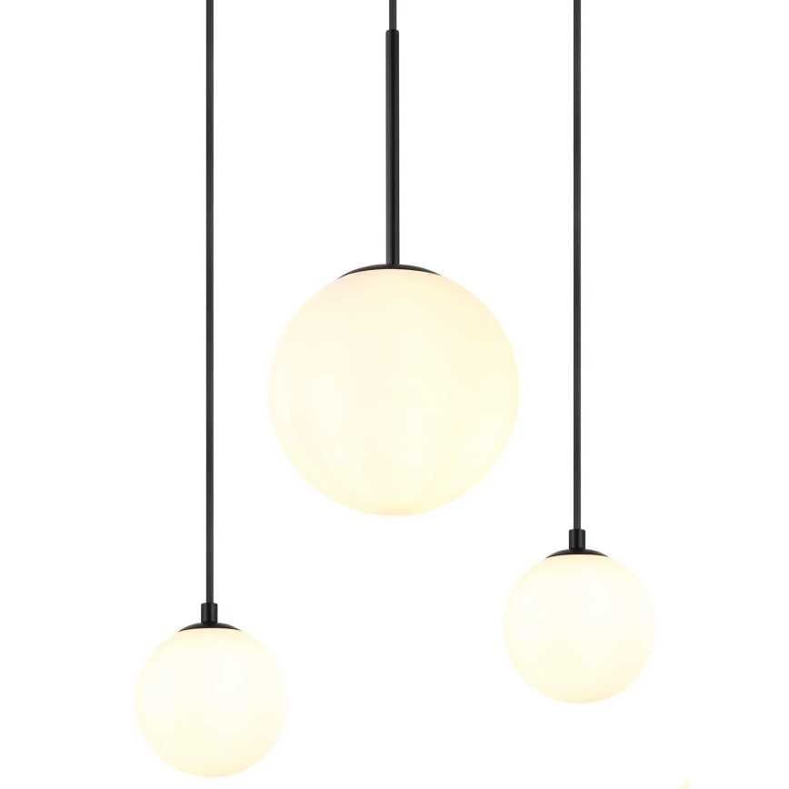 Globo - Ljuskrona med textilsladd 3xE27/9W/230V + 3xG9/5W