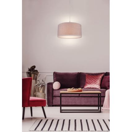 Globo - Ljuskrona med textilsladd 1xE27/60W/230V