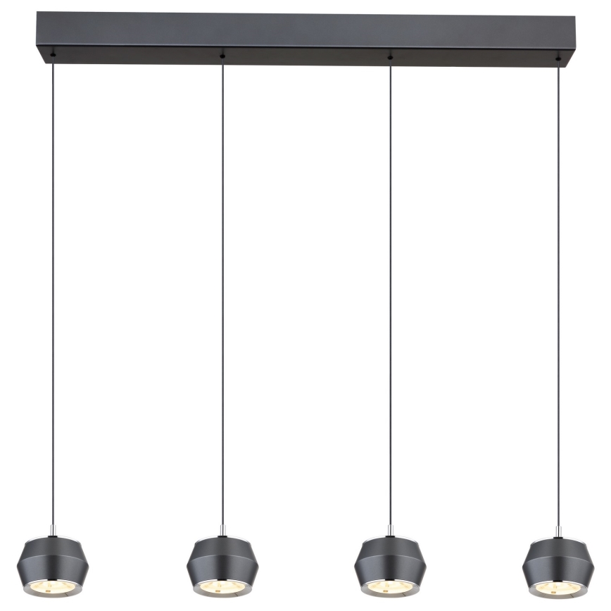 Globo - LED ljuskrona med textilsladd 4xLED/6W/230V