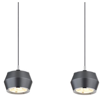 Globo - LED ljuskrona med textilsladd 4xLED/6W/230V