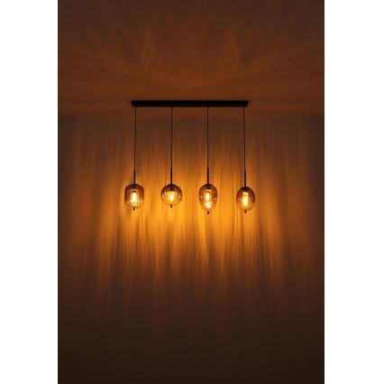 Globo - Ljuskrona med textilsladd 3xE14/40W/230V