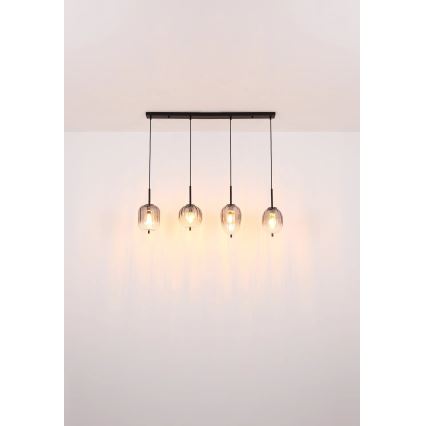 Globo - Ljuskrona med textilsladd 3xE14/40W/230V