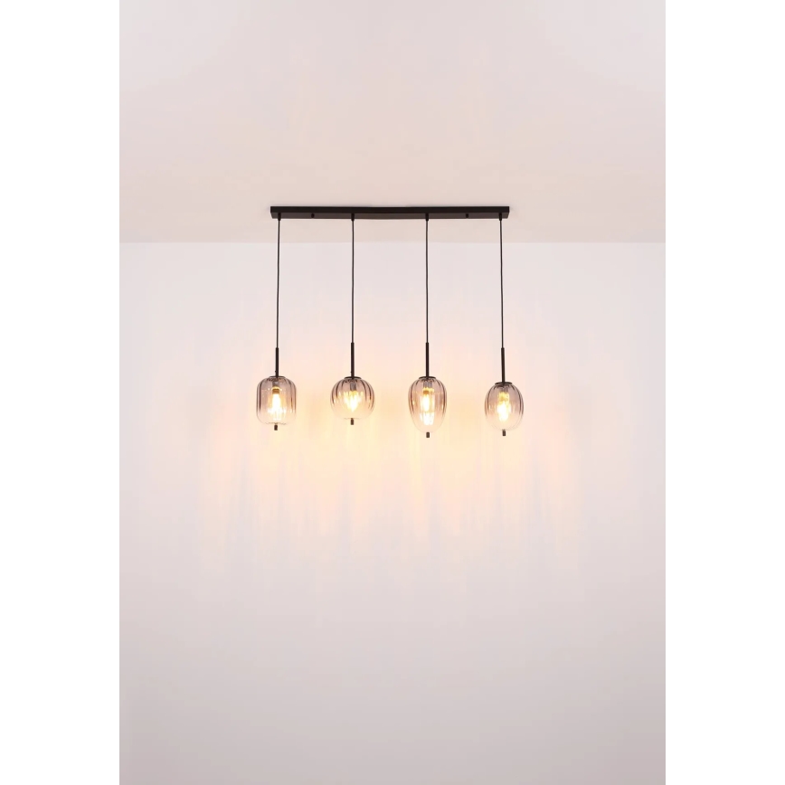Globo - Ljuskrona med textilsladd 3xE14/40W/230V