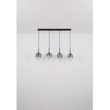 Globo - Ljuskrona med textilsladd 3xE14/40W/230V