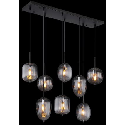 Globo - Ljuskrona med textilsladd 8xE14/40W/230V