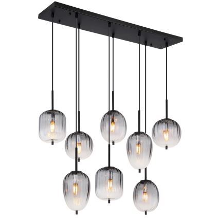 Globo - Ljuskrona med textilsladd 8xE14/40W/230V