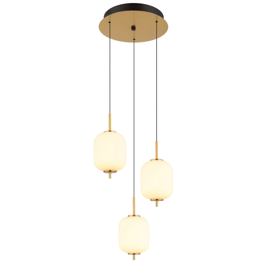 Globo - LED ljuskrona med textilsladd LED/20W/230V