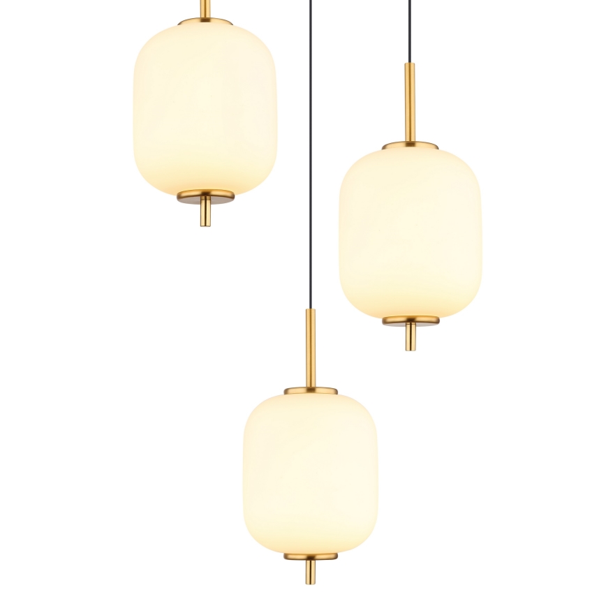 Globo - LED ljuskrona med textilsladd LED/20W/230V