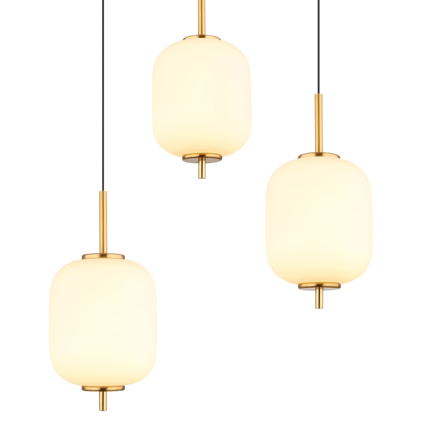 Globo - LED ljuskrona med textilsladd 6xLED/6,7W/230V