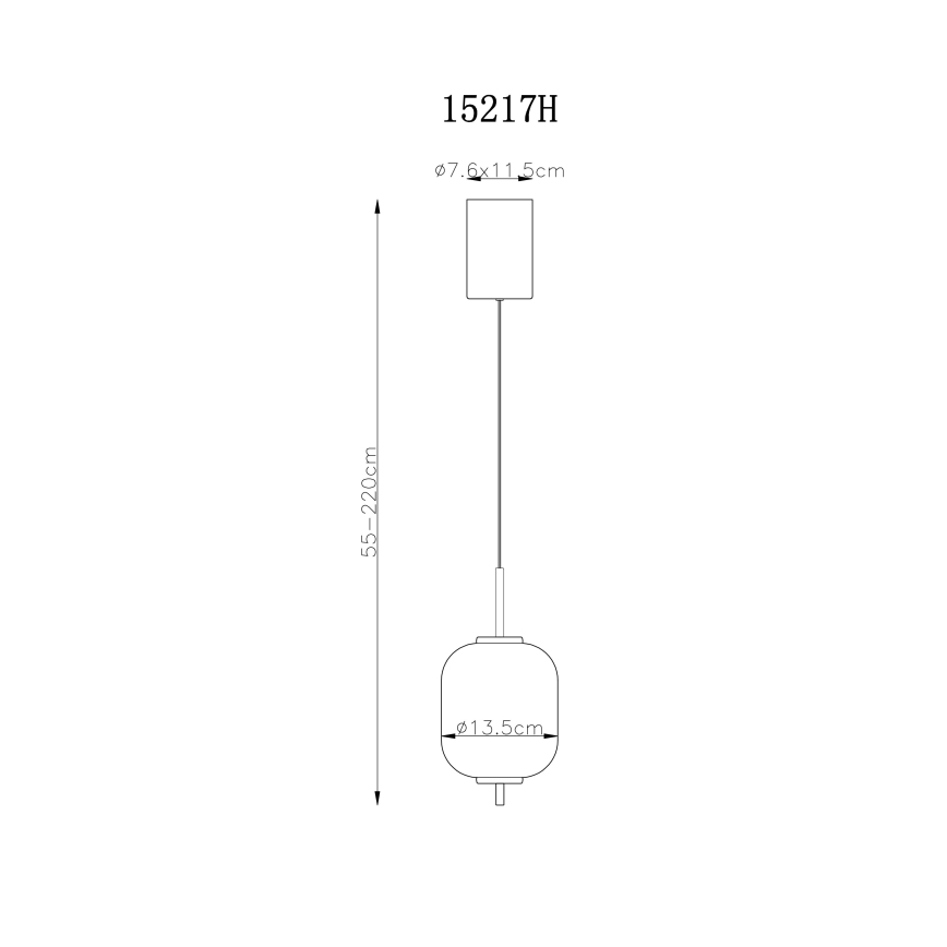 Globo - LED ljuskrona med textilsladd LED/7W/230V