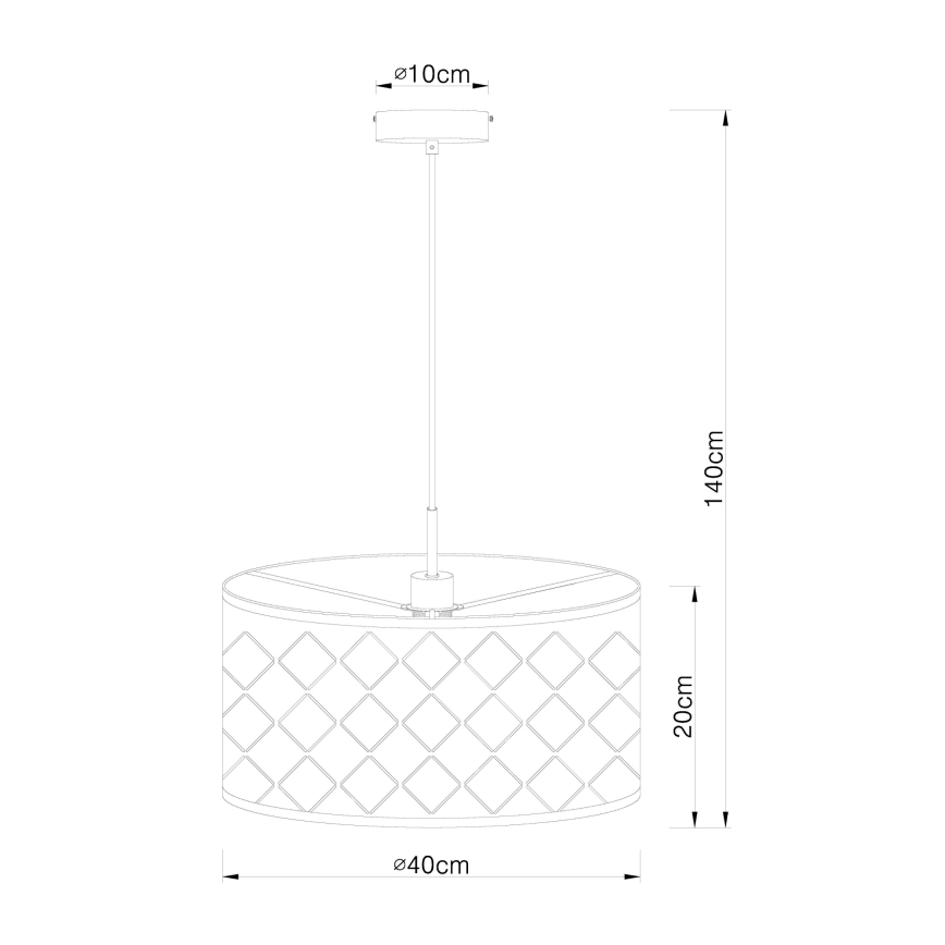 Globo 15229H - Ljuskrona med snöre CLARKE 1xE27/60W/230V