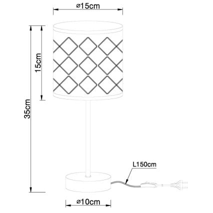 Globo 15229T - Bordslampa CLARKE 1xE14/40W/230V