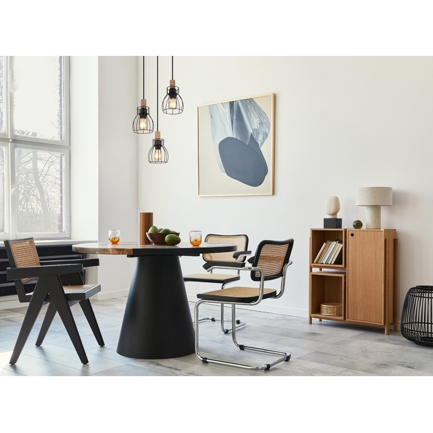 Globo - Ljuskrona med textilsladd 3xE27/40W/230V