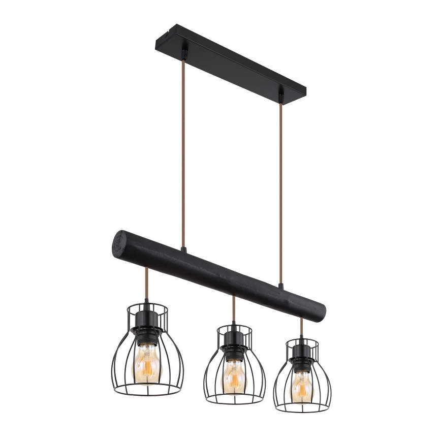 Globo - Ljusskrona med upphängningsrem  3xE27/60W/230V