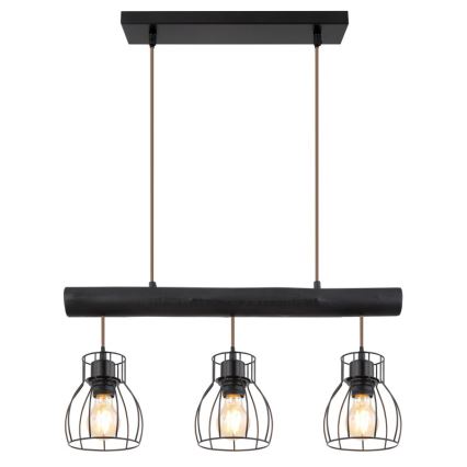 Globo - Ljusskrona med upphängningsrem  3xE27/60W/230V