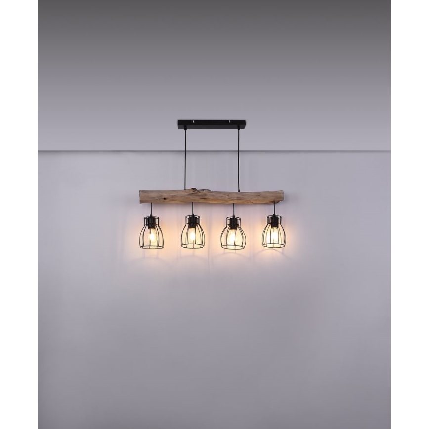 Globo - Ljuskrona med upphängningsrem 4xE27/40W/230V