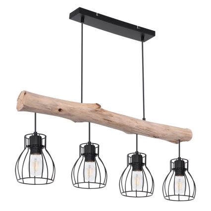 Globo - Ljuskrona med upphängningsrem 4xE27/40W/230V