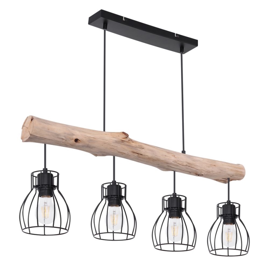 Globo - Ljuskrona med upphängningsrem 4xE27/40W/230V