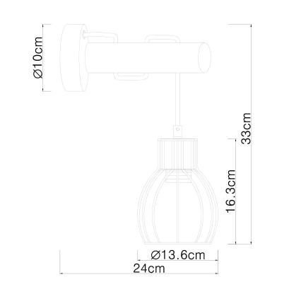 Globo - Vägglampa  1xE27/40W/230V