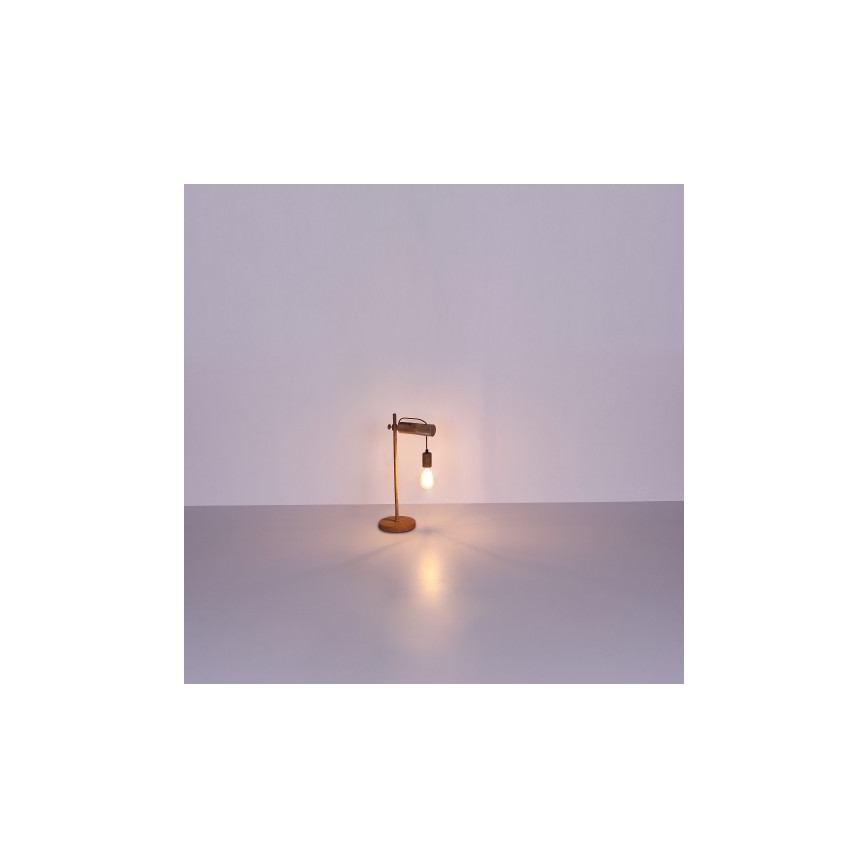 Globo - Bordslampa 1xE27/40W/230V poplar