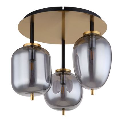 Globo - Fäst ljuskrona 3xE14/40W/230V mässing