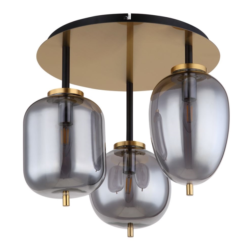 Globo - Fäst ljuskrona 3xE14/40W/230V mässing