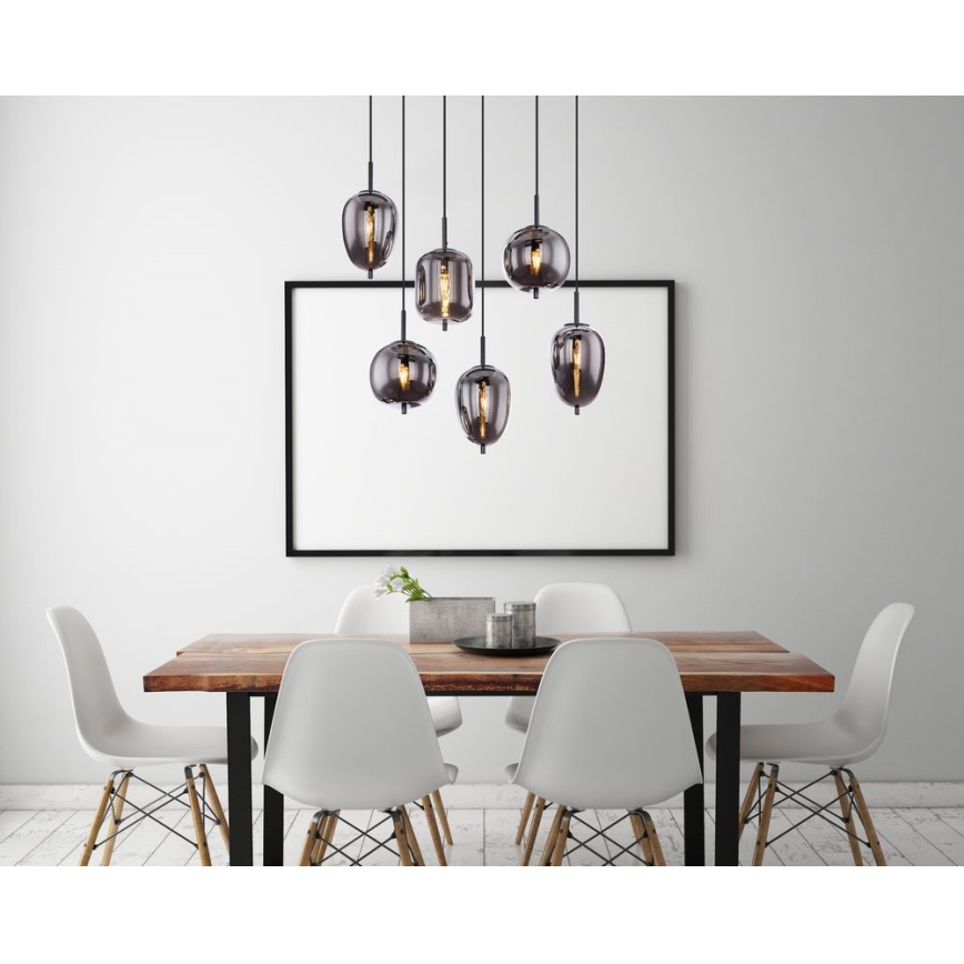 Globo - Taklampa med 6xE14/40W/230V svart