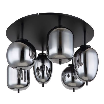 Globo - Taklampa 6xE14/40W/230V svart