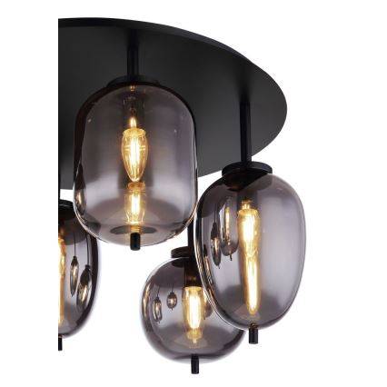 Globo - Taklampa 6xE14/40W/230V svart