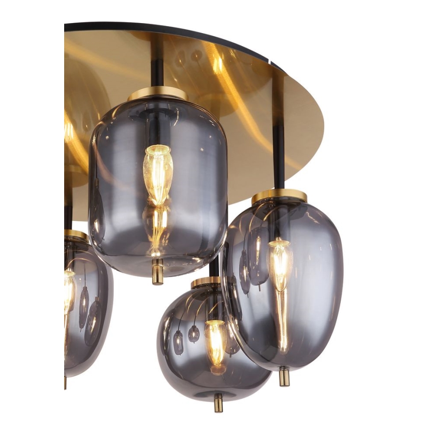 Globo - Fäst ljuskrona 6xE14/40W/230V mässing