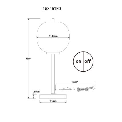 Globo - Bordslampa 1xE14/40W/230V matt krom