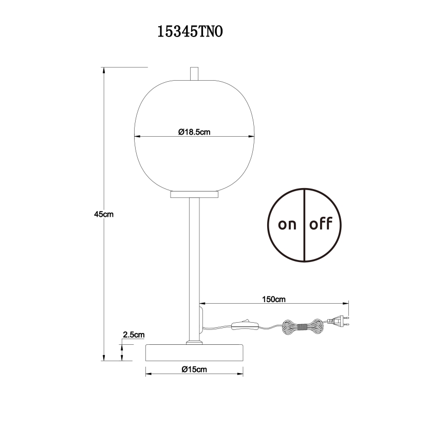 Globo - Bordslampa 1xE14/40W/230V matt krom