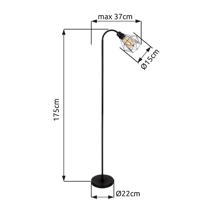 Globo - Golvlampa 1xE27/40W/230V