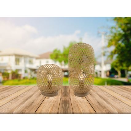 Globo - Bordslampa 1xE27/60W/230V Bambu