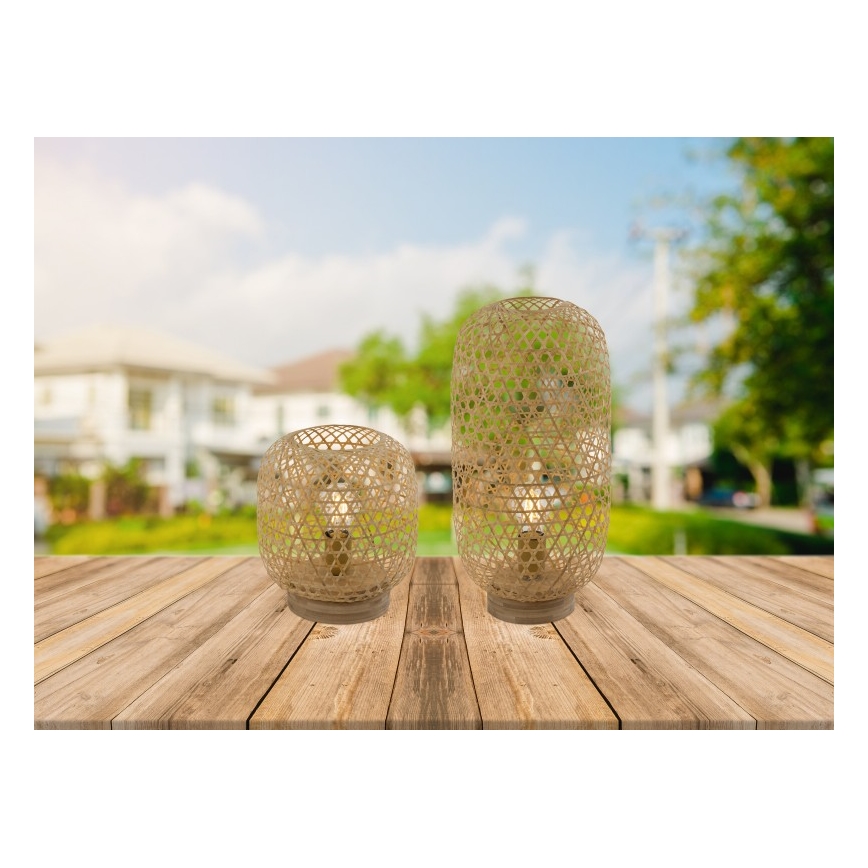 Globo - Bordslampa 1xE27/60W/230V Bambu