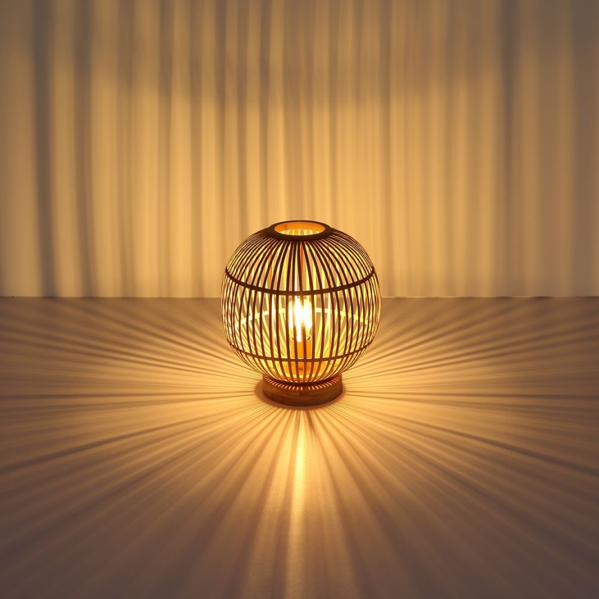 Globo - Bordslampa 1xE27/60W230V Bambu