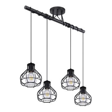 Globo 15388-4D - Ljuskrona med snöre CLASTRA 4xE27/60W/230V