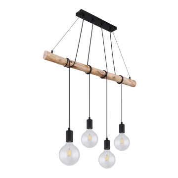 Globo 15439-4 - Ljuskrona med snöre AUSTON 4xE27/60W/230V