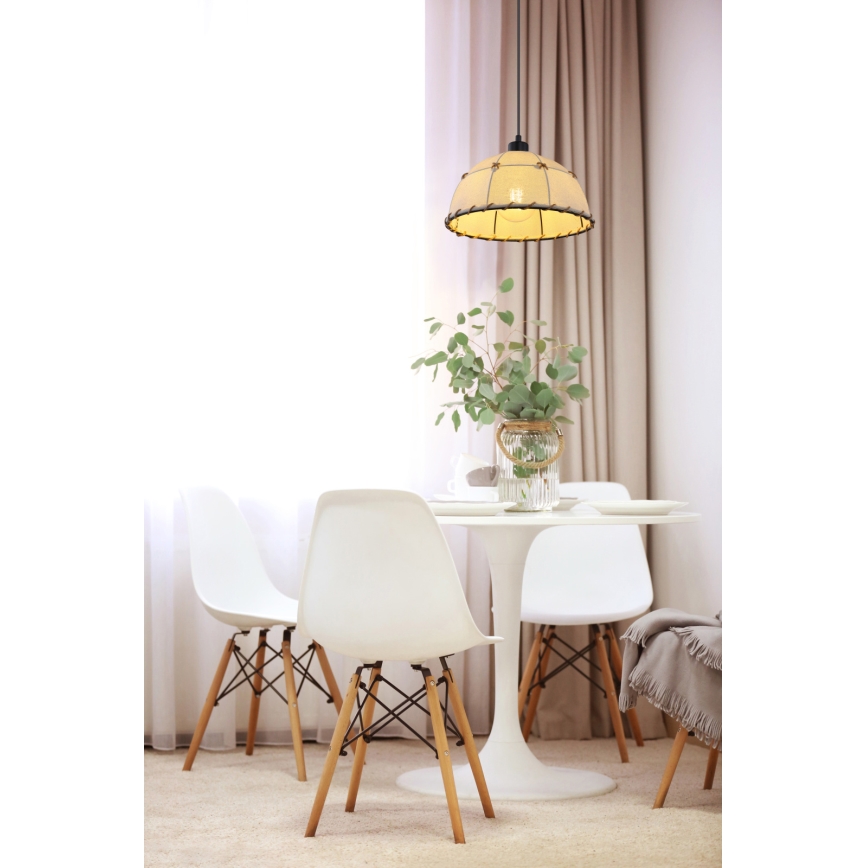 Globo 15442H - Chandeleir med snöre REX 1xE27/60W/230V