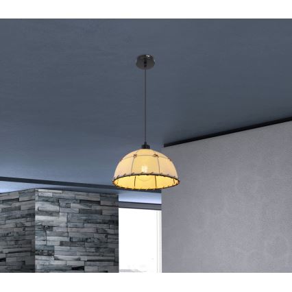 Globo 15442H - Chandeleir med snöre REX 1xE27/60W/230V