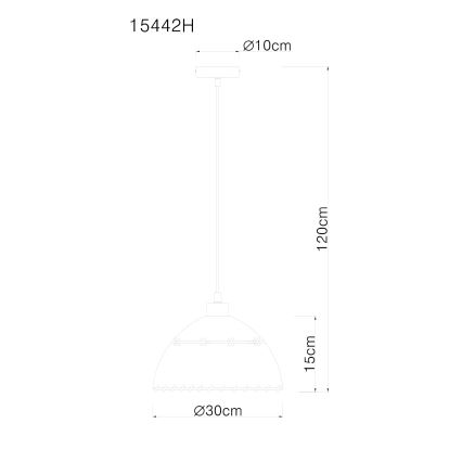 Globo 15442H - Chandeleir med snöre REX 1xE27/60W/230V