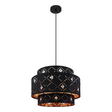 Globo 15448H1 - Ljuskrona med textilsladd ABBEY 1xE27/60W/230V